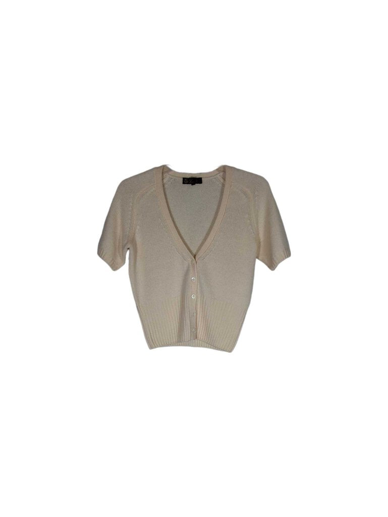 Loro Piana short sleeve cashmere cardi/crop