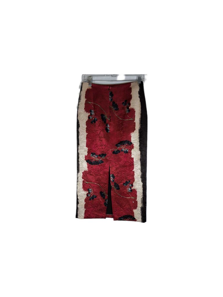 Zara long crinkle skirt/abstract