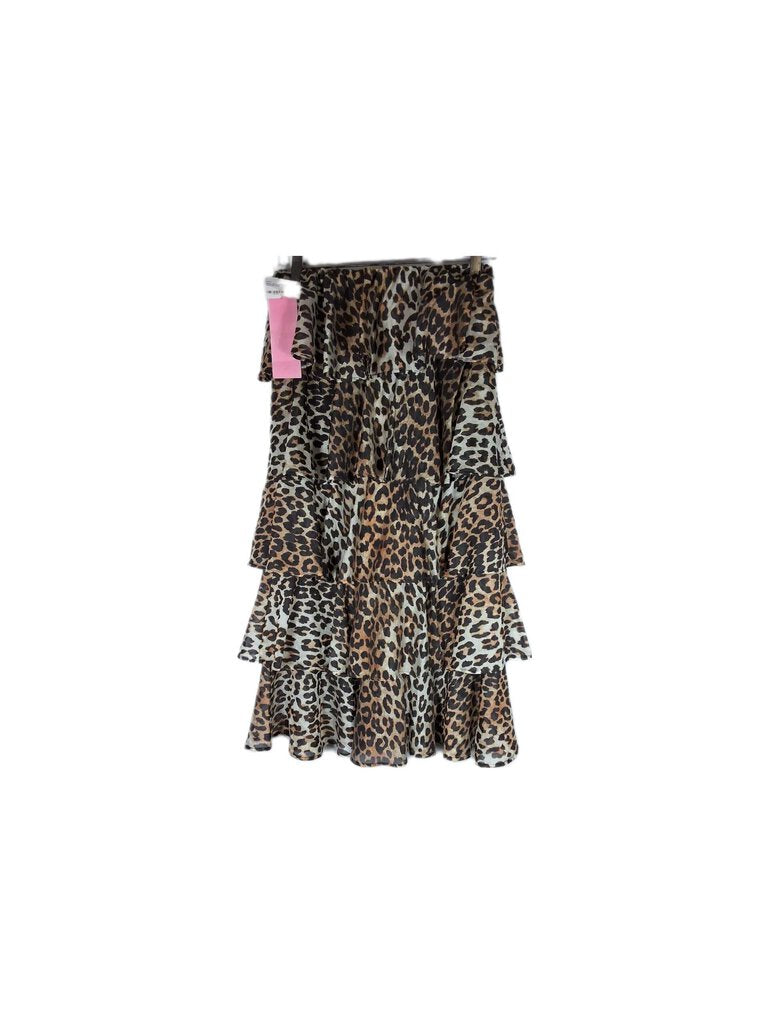 Ganni tiered skirt/animal